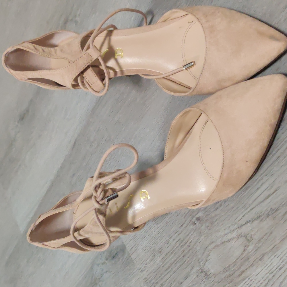 Tan Suede Heels by Unisa in 9.5